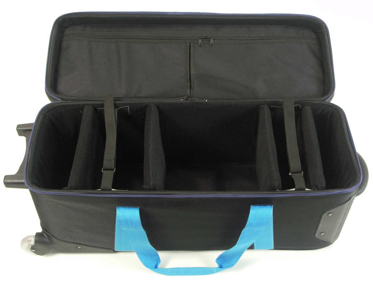 Semi-hard equipment travel case with wheels