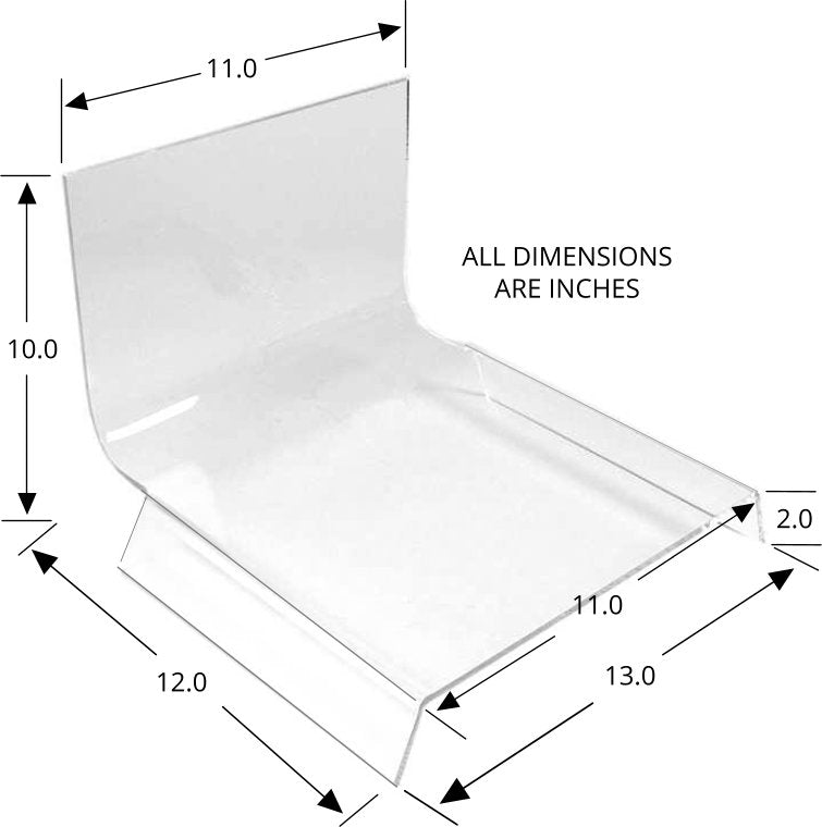ALZO Small Riser Platform Kit Shooting Table Black and Clear, Set of 2 for Product Photography