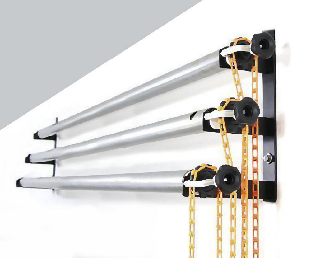 ALZO 6 Ft. Wide Wall Mount Background Support Kit w/ Poles to Prevent Paper Sag