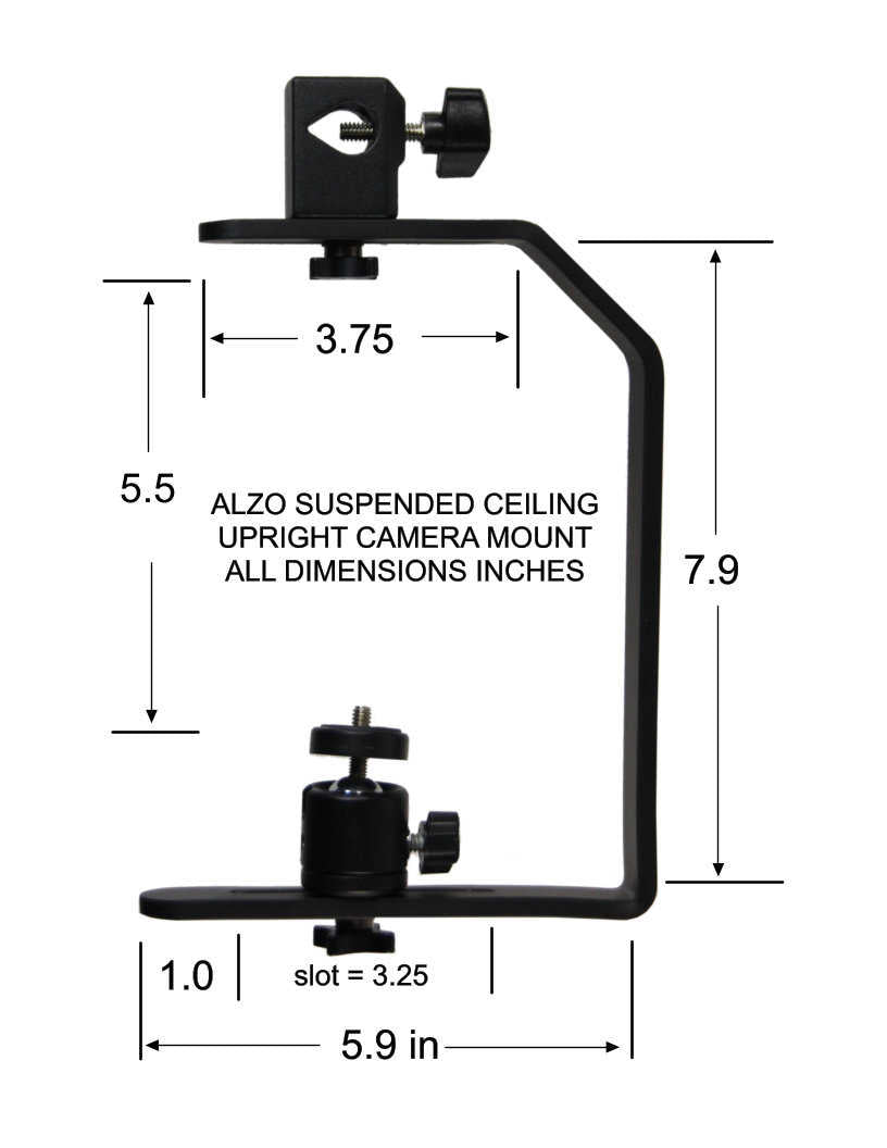 ALZO Suspended Drop Ceiling Upright Camera Mount