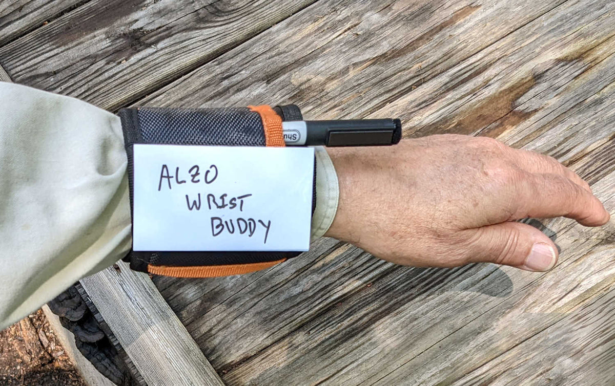 ALZO Magnetic Wristband tool belt helper holder - with magnetic note card - a great gift for Men and Women