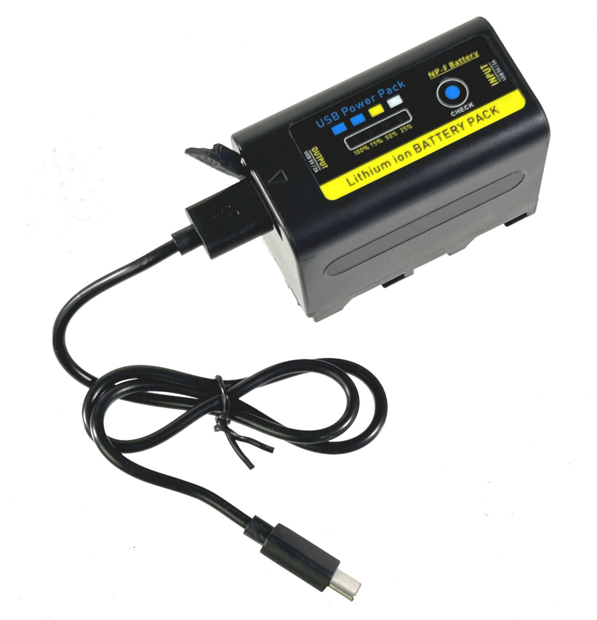 Battery Sony Style NP-F770 Replacement Battery - built-in charger and Power Bank