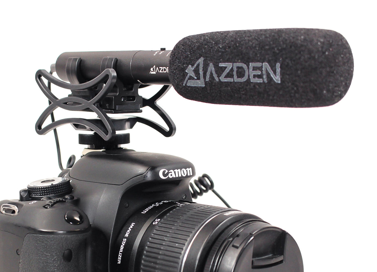 AZDEN WHD-PRO +i Wireless Mono Lav Mic Kit and Stereo DSLR Mic