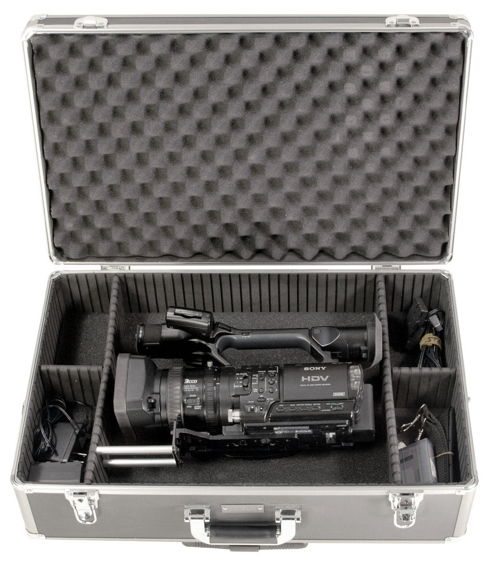 ALZO Professional Camcorder Camera rolling case with adjustable padded interior