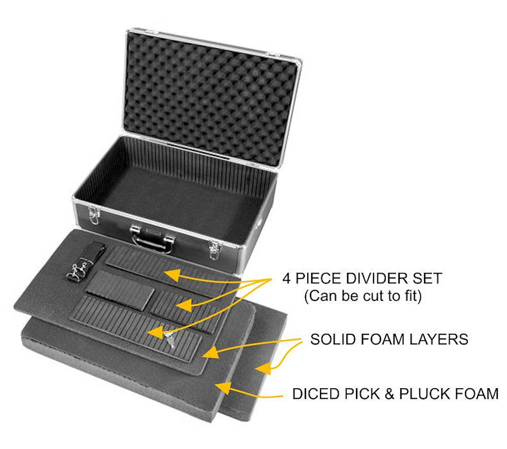 ALZO Professional Camcorder Camera rolling case with adjustable padded interior