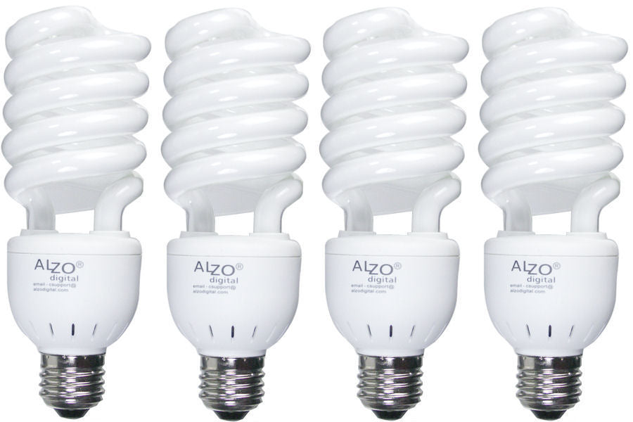 ALZO 27W CFL Photo Light Bulb 5500K, 1300 Lumens, 120V, Pack of