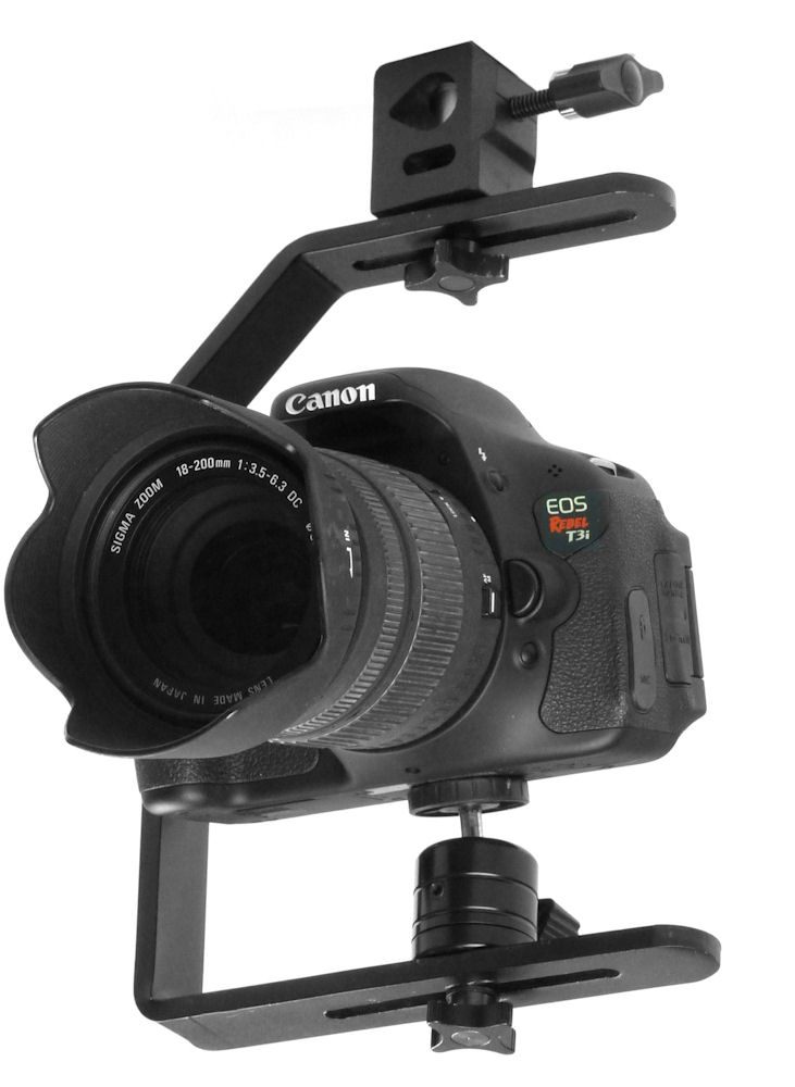 ALZO Upright Camera Ceiling Mount with DSLR camera