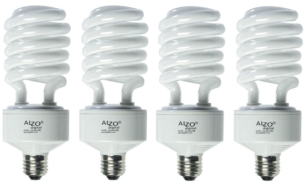 ALZO 45W Joyous Light Full Spectrum CFL Light Bulb 5500K, Pack of 4 - ALZO