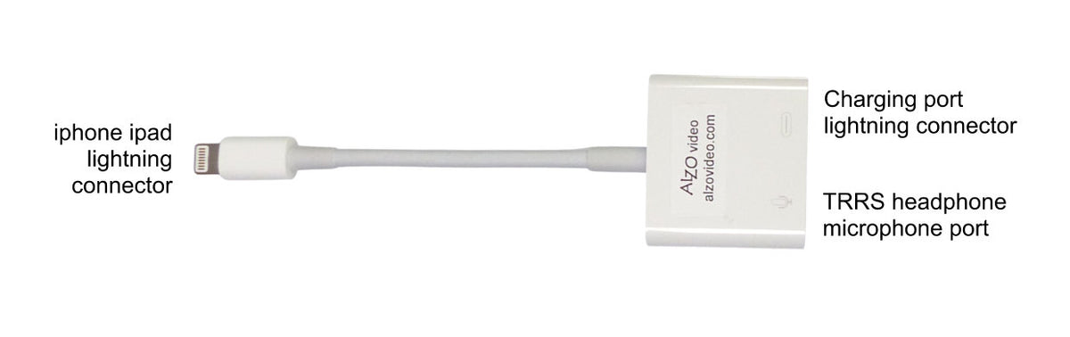 For iPhone iPad lightning to 3.5mm audio break-out with charging adapter