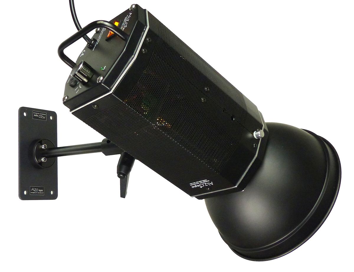 ALZO 8 Inch Wall Mount Plate Straight Pin with LED light