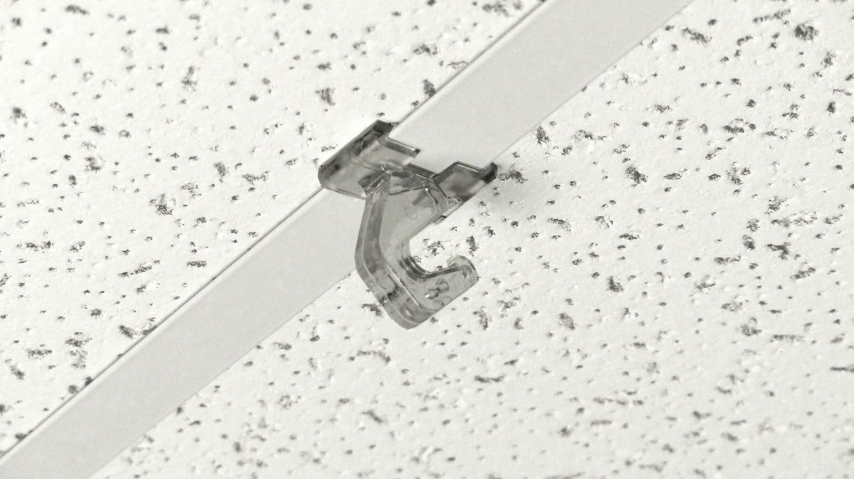 ALZO T-Bar Hooks for Suspended Drop Ceiling Cord Management, Set of 4