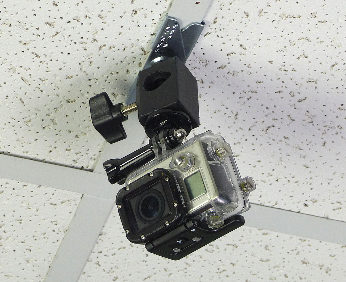 ALZO Suspended Drop Ceiling Action Camera Mount for GoPro with camera