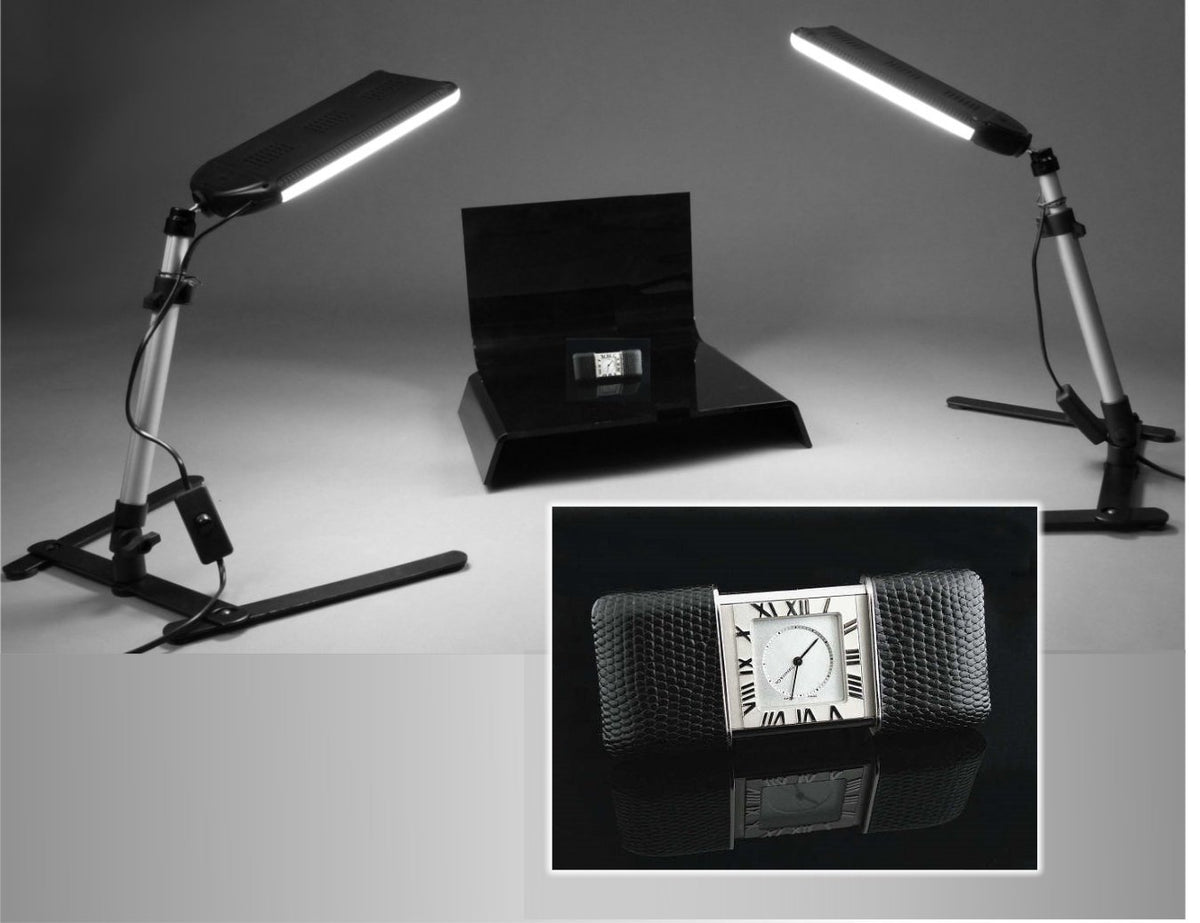 ALZO 100 LED Table Top Platform Light Kit with clock demo
