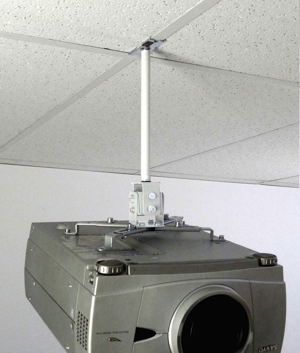 Support plafond vidéoprojecteur caisson - Avec bras 47,5cm