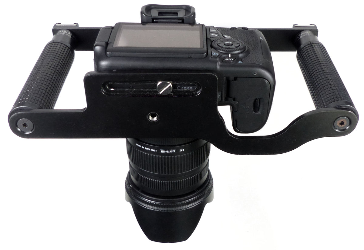 ALZO Transformer DSLR Rig, Camera Cage Bracket with Shoe Mounts and Hand Grips