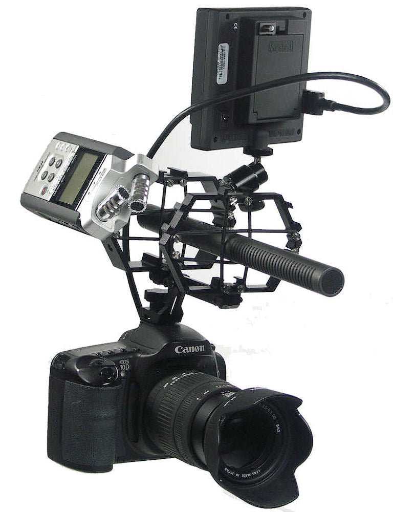 Alzo Shock Multi-Mount for Portable Audio Recorders and Shotgun Microphones