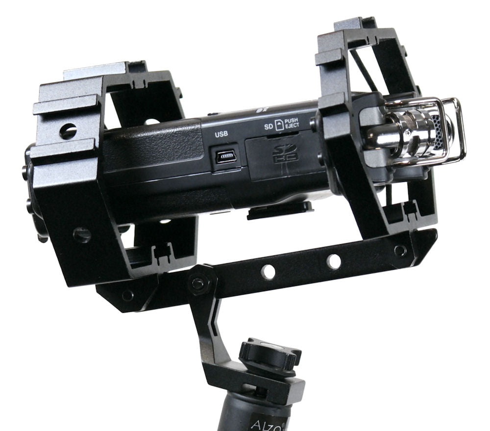 ALZO Shock Multi-Mount for Audio Recorders and Shotgun Microphones Plus Gear with Zoom H4N