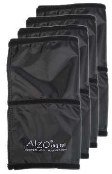 Black Fabric Flags for ALZO Drum Light, Set of 4