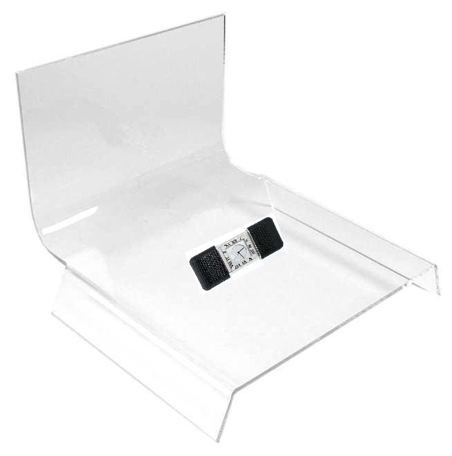 ALZO Small Riser Platform Kit Black and Clear for Product Photography clear with clock