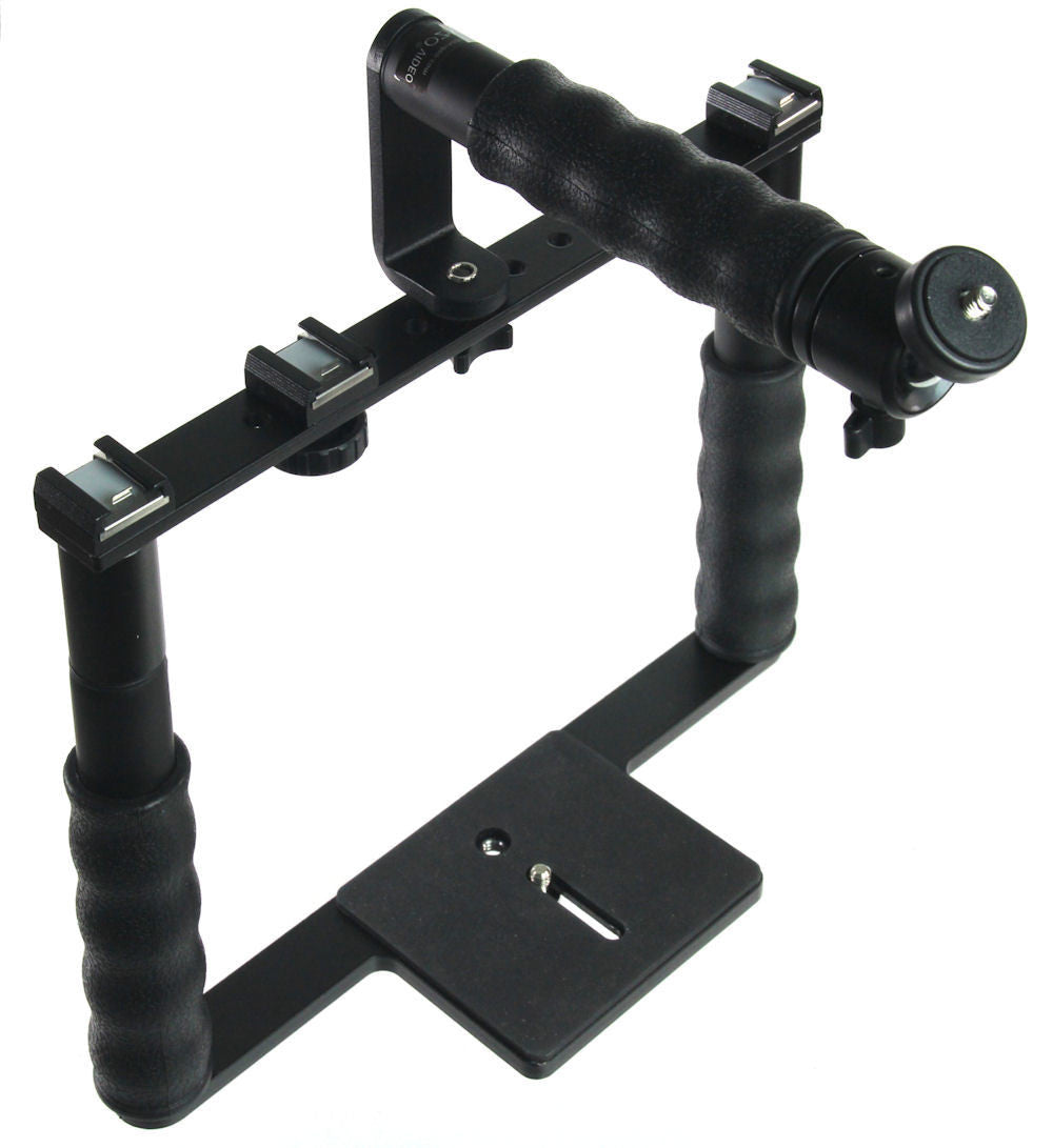 ALZO BMPCC 4K &amp; 6K Cinema Camera Transformer Rig Full Gear Kit, Cage Bracket with Shoe Mounts and Hand Grips - Factory Refurbished