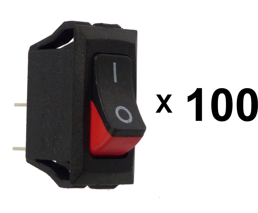 UL Listed - Power Switch SPST AC 250volt 15amp Panel Mount Boat Rocker switch - LOT OF 100