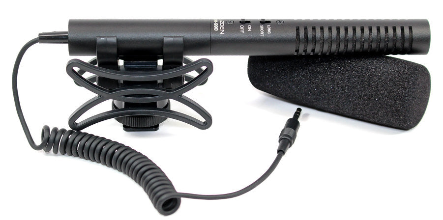 AZDEN SGM-990+i Mono Shotgun Mic with ALZO Multi-Mount mic