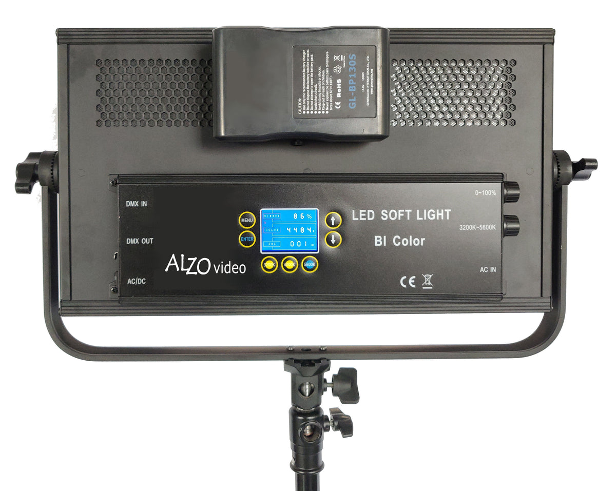 ALZO High Intensity 16X9 Studio Panel Bi-Color LED Light with DMX-512