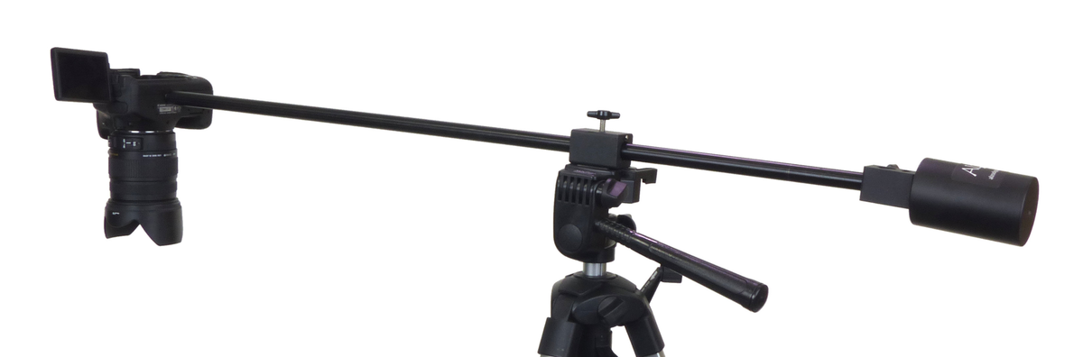 ALZO Horizontal Camera Mount PRO with Counterweight for Heavy Cameras on tripod