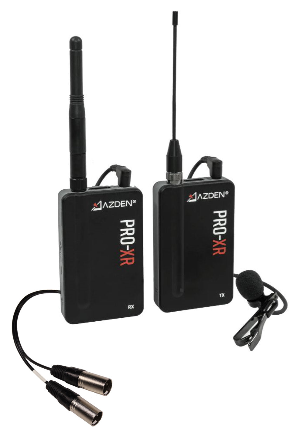 AZDEN PRO-XR Digital Wireless Lavalier Microphone Kit with XLR cord for camcorders