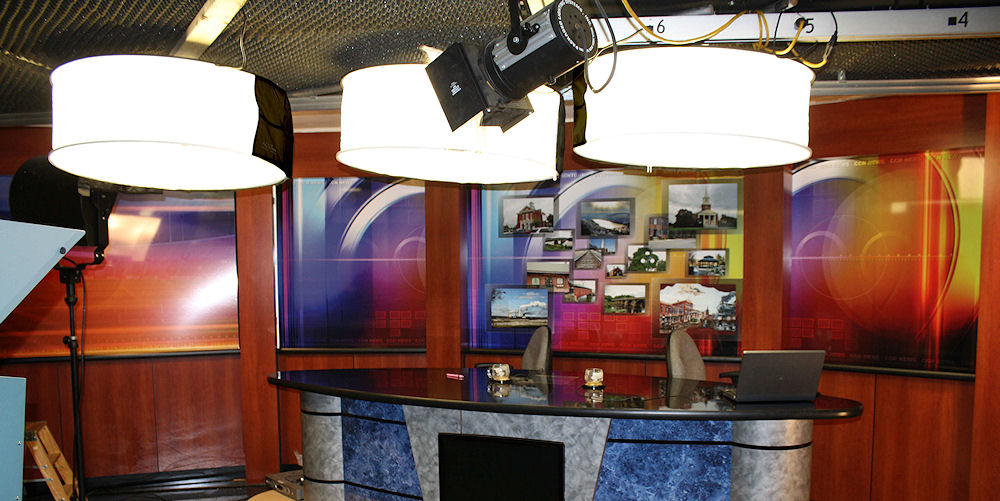 ALZO Drum Overhead Light used in TV studio