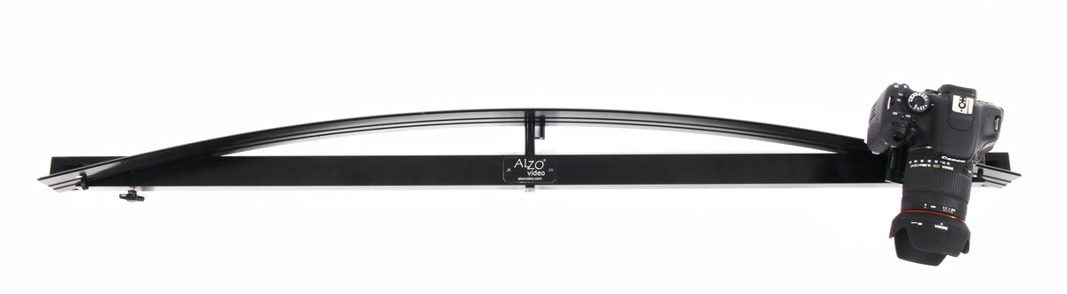 ALZO Smoothy Radius/Curved and Linear Camera Slider Full Gear Kit with Motor Drive curved top view