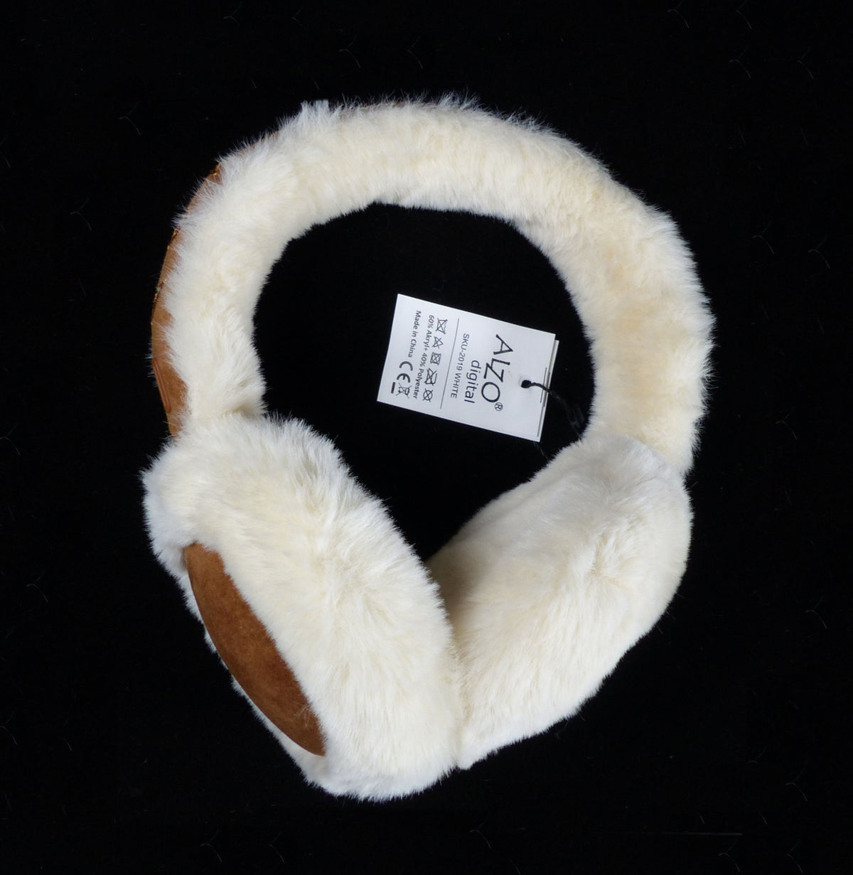Image depicting the Alzo Cream Bluetooth Earmuff Headphones frontview