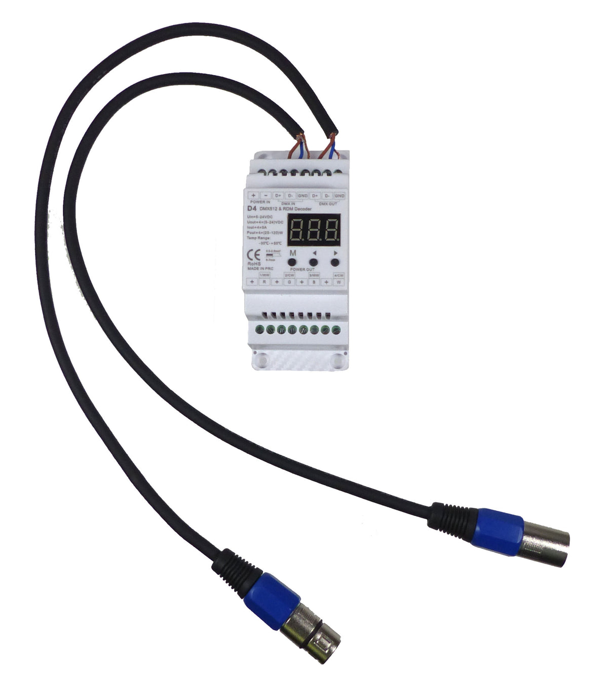 ALZO DMX Decoder 3-PIN XLR Cord attached