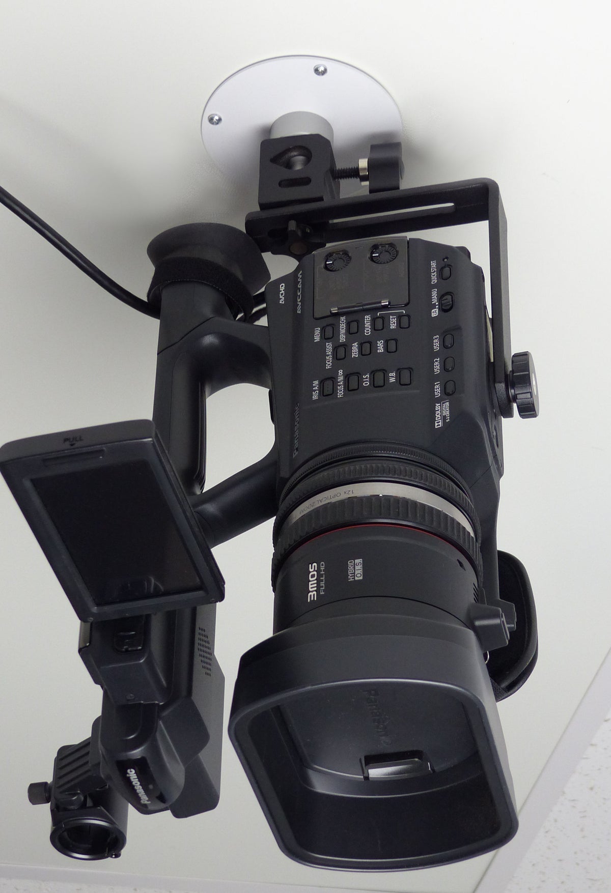 ALZO Face Down Camera Screw to Ceiling Mount L-Bracket with camera