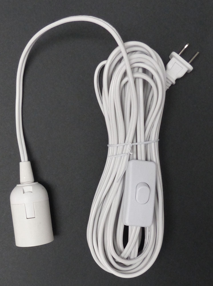 ALZO LED China ball overhead light 26 ft switched cord - Double