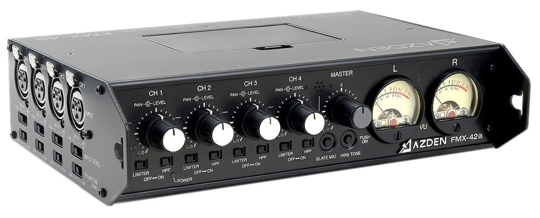 AZDEN FMX-42a 4 Channel Mixer with 10-Pin Camera Return - ALZO Digital
