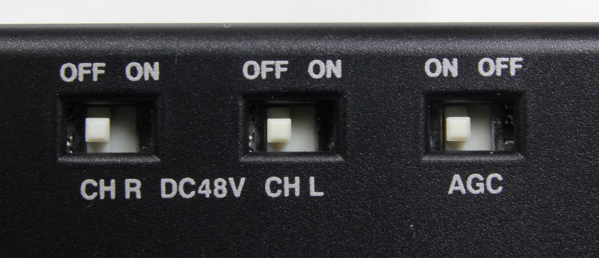 AZDEN 2 Channel Mic-Line DSLR Mixer switches