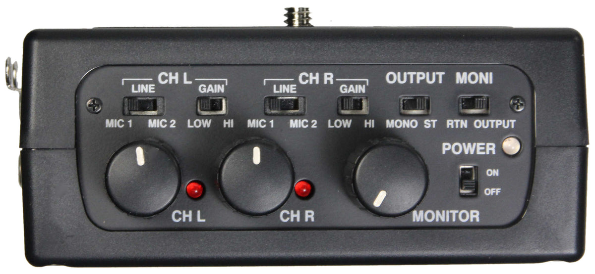 AZDEN 2 Channel Mic-Line DSLR Mixer front