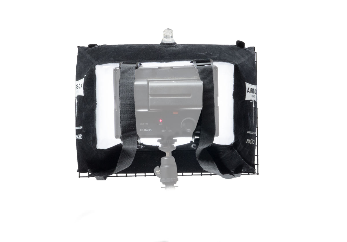AIRBOX Macro Inflatable Softbox for LED lights and ON Camera lights - up to 7.5x5.5