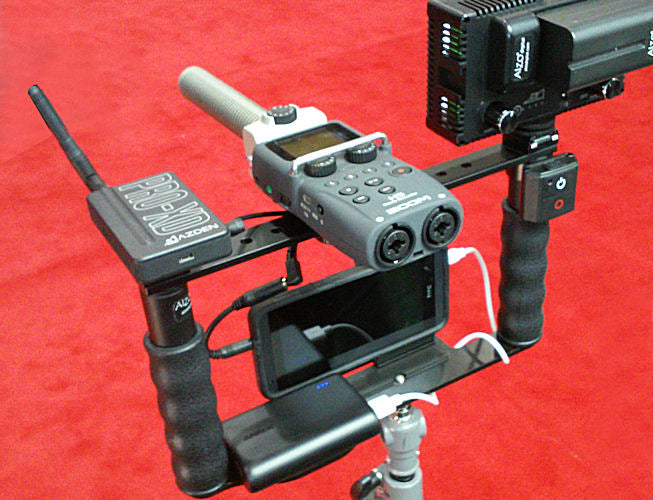 ALZO Transformer DSLR Rig, Camera Cage Bracket with Shoe Mounts and Hand Grips - Factory Refurbished