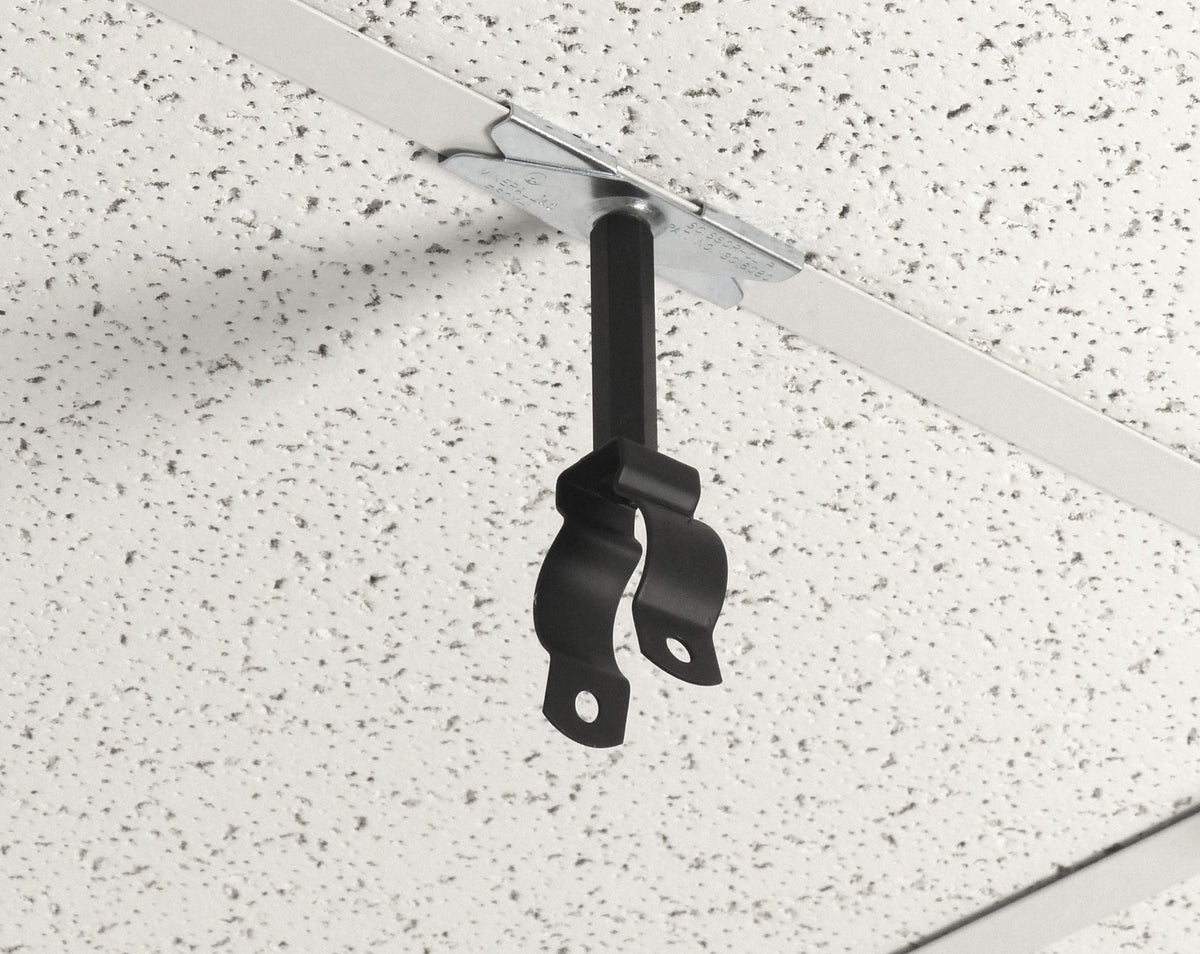 ALZO Suspended Drop Ceiling DJ, band, stage light mounting bar with 15 ft power cord - White