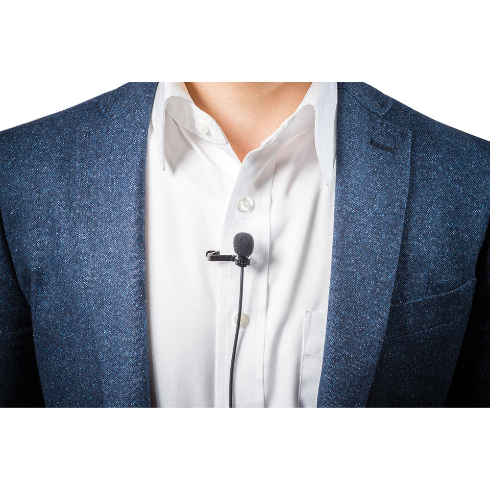 AZDEN Omni-Directional Lapel Lavalier Microphone with TRRS connector for smartphone