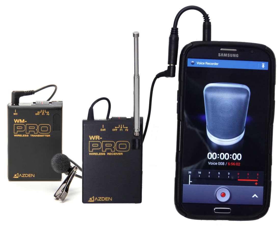 AZDEN WLX-PRO+i Wireless Mono Lavalier Microphone Kit with iPhone & An -  ALZO Digital