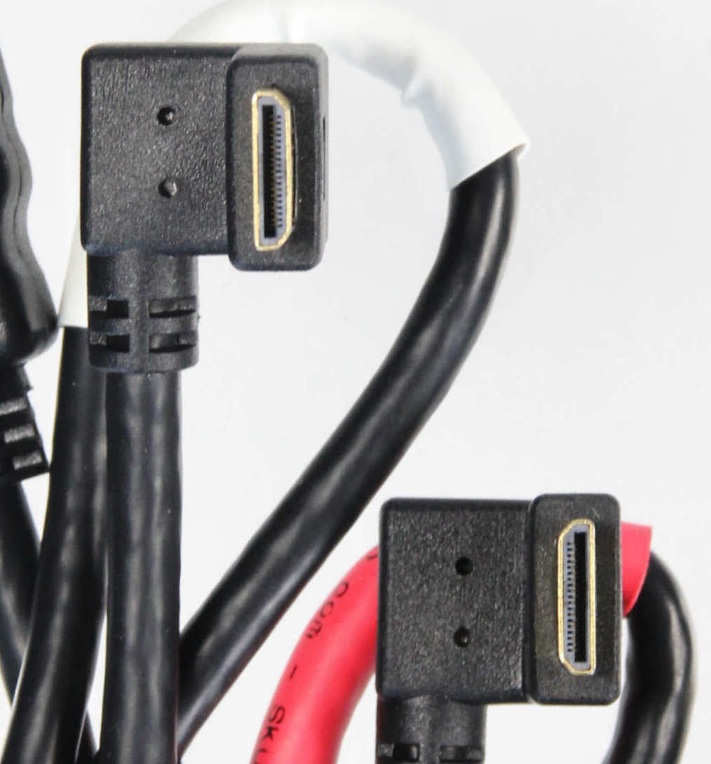 ALZO Universal Mini and Audio Right Angle Compatible with HDMI Short Cord Cable Kit