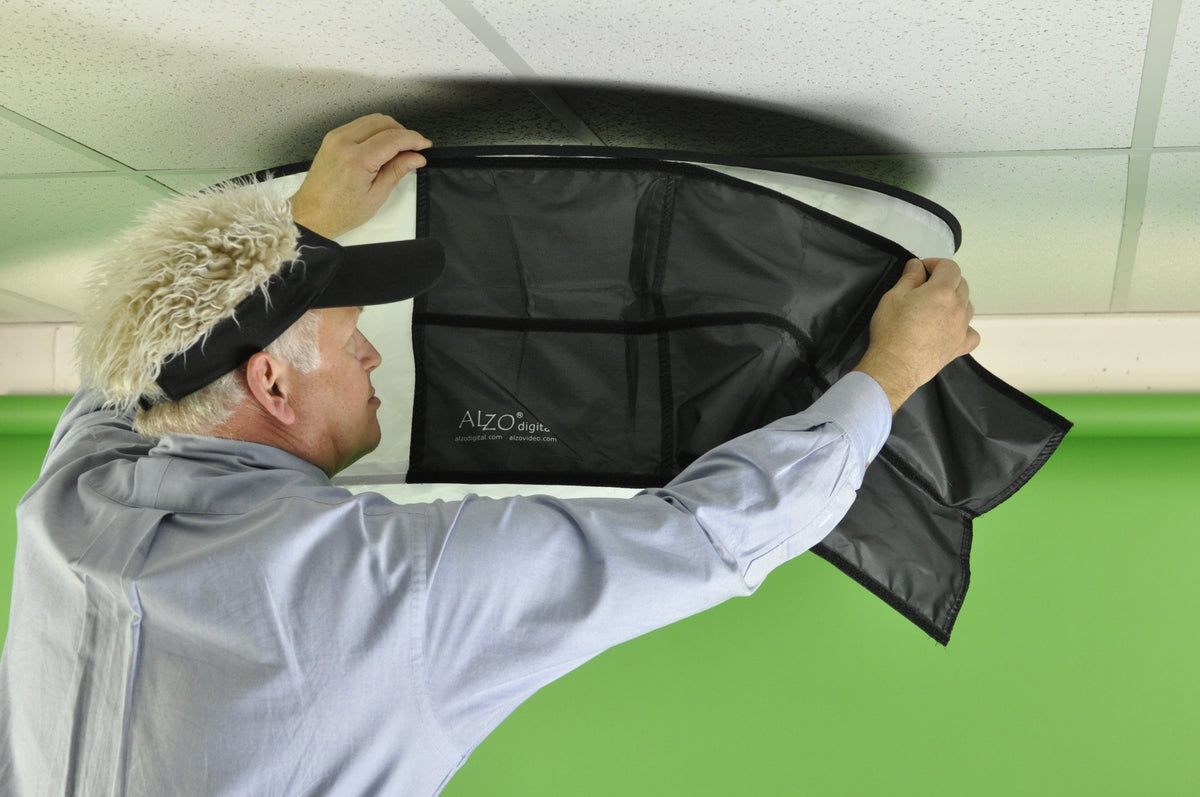 Black Fabric Flags for ALZO Drum Space Light, Set of 4