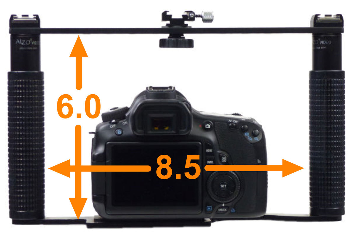 ALZO Transformer DSLR Rig, Camera Cage Bracket with Shoe Mounts and Hand Grips