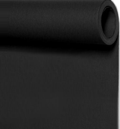 Seamless Photo Background Paper Roll Jet Black, 96 Inches Wide x 36 Feet Long