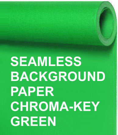 Seamless Photo Background Paper Roll Chroma Key Green, 96 Inches Wide x 36 Feet Long