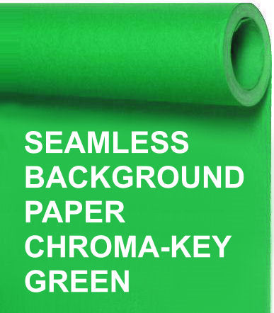 Rollo de papel de fondo fotográfico sin costuras chroma key verde, 96  pulgadas de ancho - alzo digital