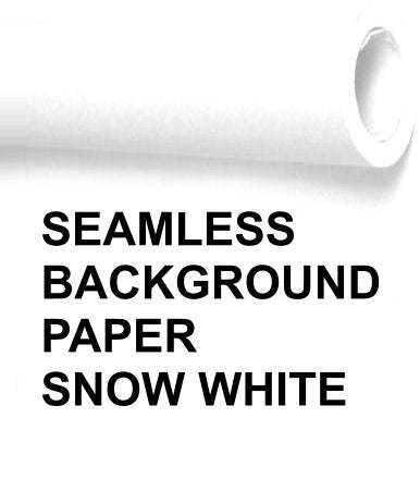 Seamless Photo Background Paper Roll Snow White, 96 Inches Wide x 36 Feet Long